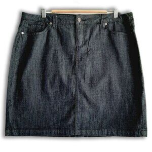 SANTANA JEANS / Blue Jean Short Mini Skirt Classic 5-Pocket Style Sz 16